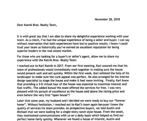 Abrahams Family Letter