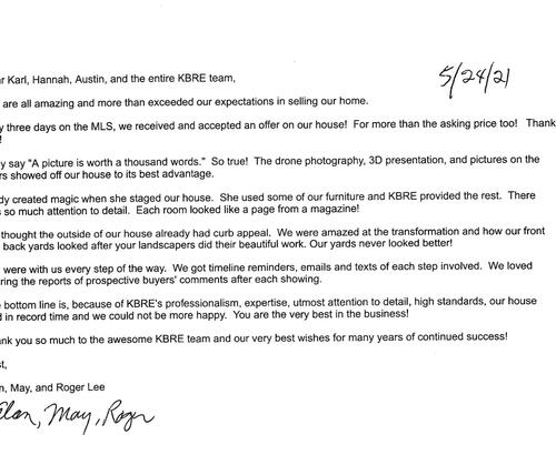 Alan, May, Roger Family Letter