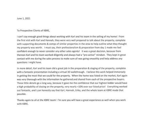 Bill Spinney Letter