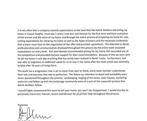 Mark Brecheen Letter