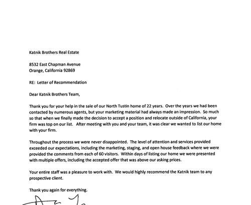 Dave & Sheri Leahy Letter 