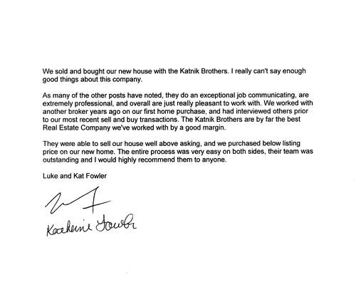 Fowler Letter