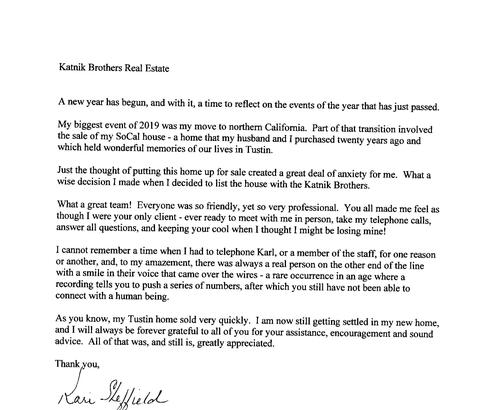 Kari Sheffield Letter