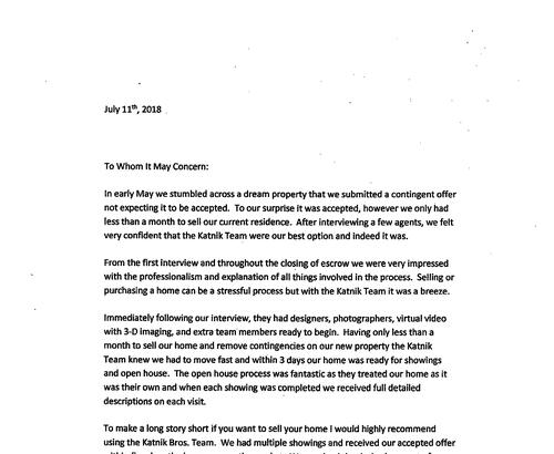 K Family Letter