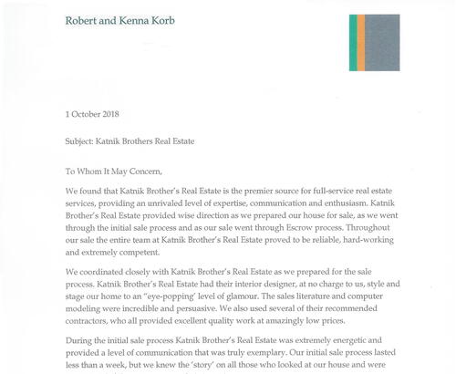 Korb Family Letter