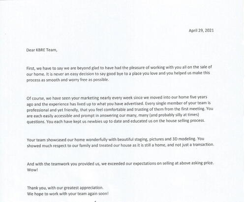 Nathan & Ali Cole Letter