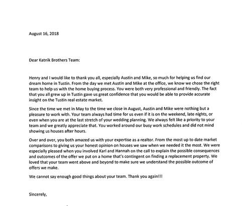 Sharon and Henry Letter