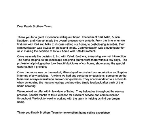 Tariq & Kruti Khan Letter