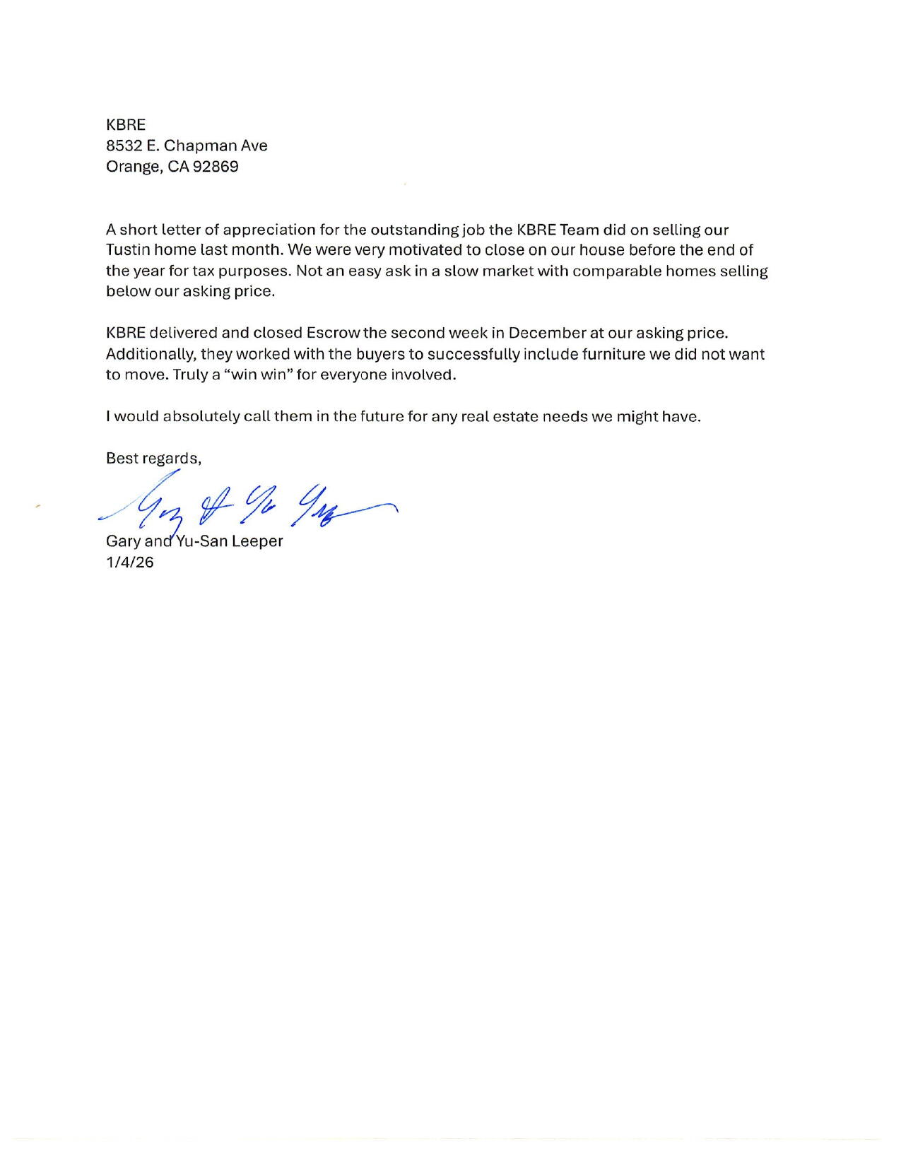 Gary and Yu-San Leeper