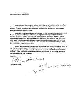 Cramer Letter of Recommendation