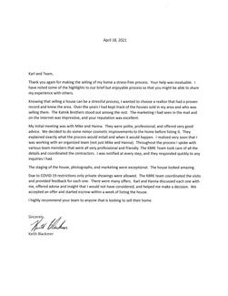 Keith Blackmer Letter