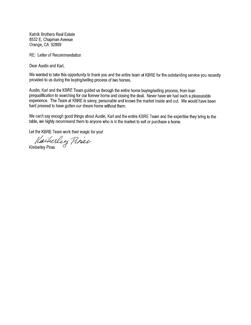 Kimberley Piras Letter